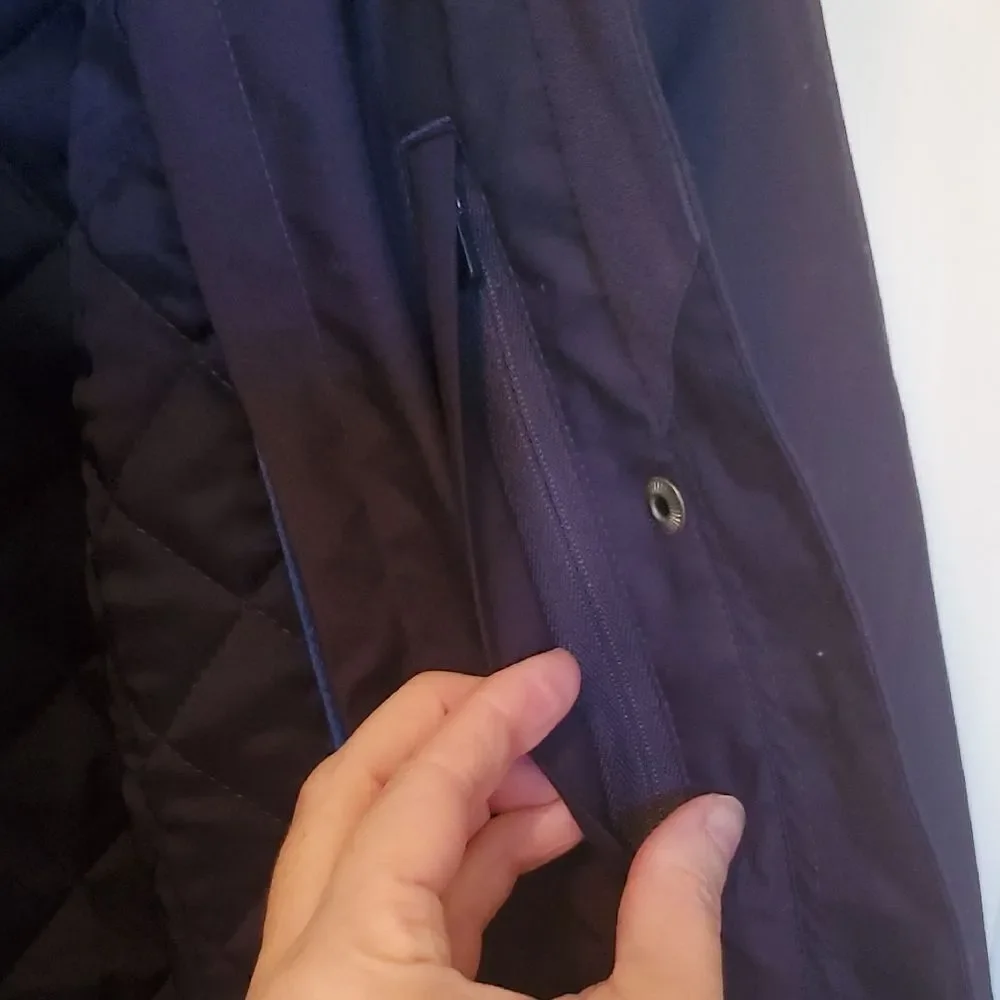 Lands' End American Airlines Women's Navy Blue 2 in 1 Full Zip Primaloft Coat S